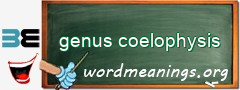 WordMeaning blackboard for genus coelophysis